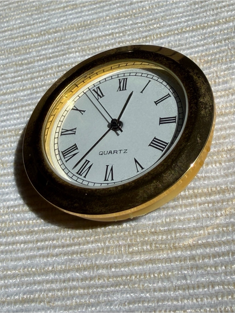 Vintage Pewter Miniature Table Clock 94% Étain Dancing Woman Made in France - Picture 10 of 10